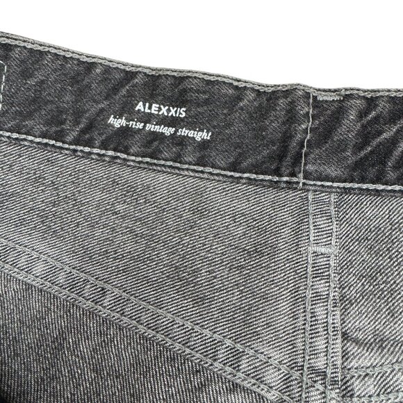 NEW AG Alexxis High Rise Vintage Straight Jean Women's Faded Black Denim, Sz 32 - Picture 8 of 12